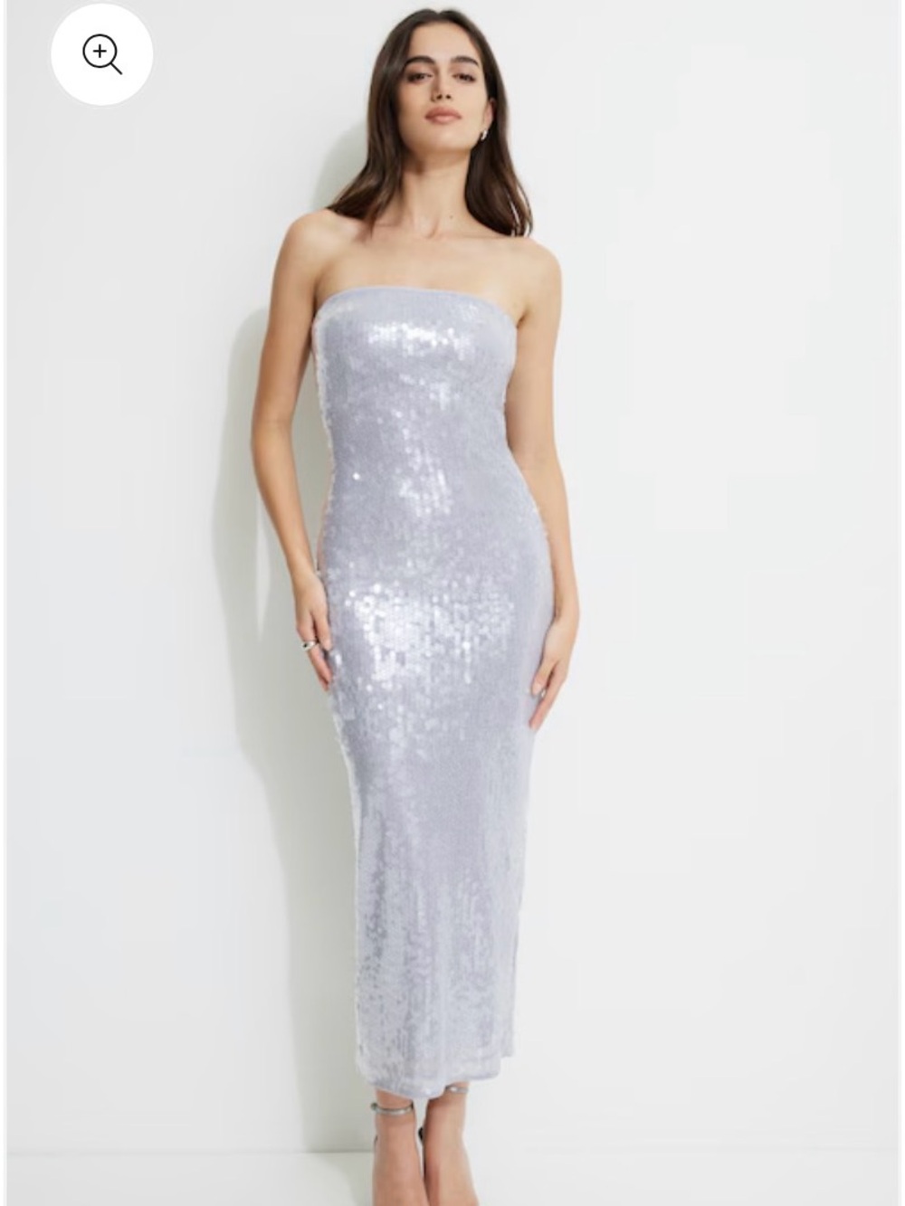 Dynamite Sequin Strapless Maxi Dress — Size M